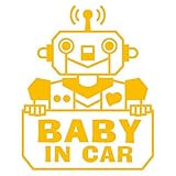 imoninn BABY in car ステッカー　【パッケージ版】　No.50　ロボットさん　（黄色）