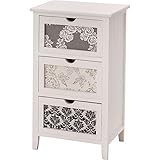 キルトチェスト/タンス 3段 木製(桐) 幅40cm×奥行30cm×高さ67cm MIP-061WH ホワイト(白)