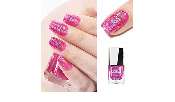 ホログラフィックマニキュア 細かいラメ入り キラキラレーザー ネイルカラー 03 Seniao ジェルネイル 通販 Amazon