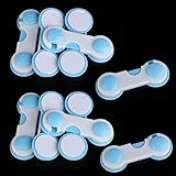 10個セットドアドアワードローブTodderキッズベビーセーフティプラスチックロックブルー