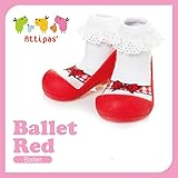 アティパス attipas ベビーシューズ バレエ レッド Sサイズ（10.8cm）