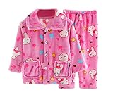 フランネルキッズパジャマソフトSleepsuitコーラルベルベット寝間着Nightcloth、うさぎ