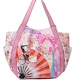 【B8-2】 Hello Kitty ハローキティ 限定 和柄 マザーズバッグ トートバッグ マザーズトートバッグ ■KITTY-WG■(4002人力車)