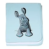CafePress – ポケットRhino – スーパーソフトベビー毛布、新生児おくるみ ブルー 053643854425CD2