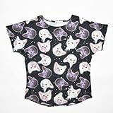 （Ｔシャツ）【洋服】【トップス】【半袖】【Tシャツ】CAT Tシャツ ネコ 猫 猫柄 ネコ柄 ねこ原宿系 宇宙柄　ACDC