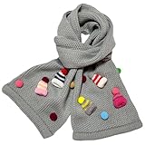 Goenn かわいい ベビー 赤ちゃんマフラー 防寒 冬 しもやけ 対策 キッズ子供用 誕生日 お祝い プレゼント 公園 お出かけ お散歩 (グレー)