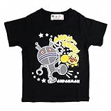 (バンダイ)BANDAI アンパンマン 半袖 Tシャツ 光るプリント ブラック 80