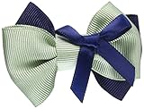 MANDY Double Bow Moss Green&Navy