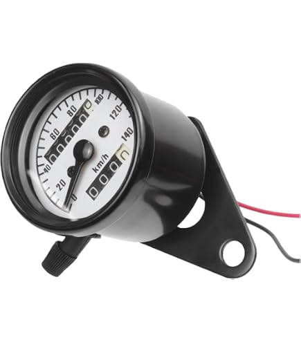 Amazon.co.jp: VISPREA スピードメーター 機械式 12V 140km/h バイク用