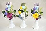 【ベルシック】 プリザーブドフラワー　プレシャス組花Cタイプ・1鉢セット/器付き　　枯れないお花　お供え・お悔み・仏花　専用ケース入り　　＜即日出荷＞＜送料無料（一部地域を除き）＞ (大輪菊紫)
