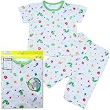 【本体綿100％】2017年 夏物 はらぺこあおむし ニット楊柳 前開き総柄 半袖パジャマ THE WORLD OF ERIC CARLE グリーン◇95cm