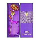 24 KゴールドローズフラワーONEVER Foil Dippedローズフラワーforバレンタインの日ベストギフト