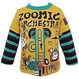 2014年 ZOOMIC ズーミック オーケストラプリント レイヤード風 長袖Ｔシャツ 胴イエロー◇80cm