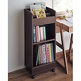 斜めの絵本ワゴン　　ダークブラウン