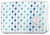 日繊商工 TROUSSEAU ピンドッツ バスタオル ブルー QLT-10019