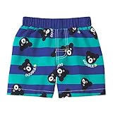 ダブルB(mikihouse) ボーダー×Ｂくんの５分丈サーフパンツ(水着)　120ｃｍ　紺（03）