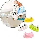 Kicode 新しいバスルームホームチューブ圧延保有者圧搾器簡単漫画歯磨き粉ディスペンサーランダム色