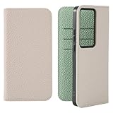 HanaRo OPPO Reno11 A ﾗｲﾄｸﾞﾚｰ×ﾗｲﾄｸﾞﾘｰﾝ スマホケース Reno11Aケース 手帳型 くすみカラー