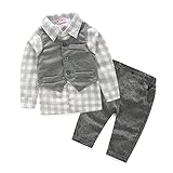 キッズ・ベビー服　男の子　フォーマル ベスト シャツ ズボン 3点上下洋服セット蝶ネクタイ付きタキシード風　結婚式　祝い　念撮影 入園式用70/80/90/100