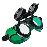 Careshine 溶接 ゴーグル 溶接保護メガネ 電気メガネ グラス 電気・ガス溶接 作業用 遮光 防塵 開閉ダイプ 安全メガネ 防護眼鏡 眼保護具 男女兼用
