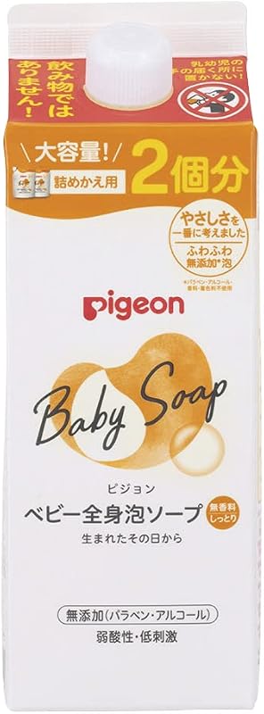 PIGEON ピジョン ベビー全身泡ソープ しっとり 詰替用 2回分 800ml