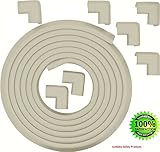 Table Edge Corner Protector, Bumper Guard, Rubber 18ft Long with 8 Corner Cushions, Safety for Edges