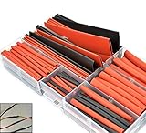 z-color 150pcs熱収縮ワイヤチューブ電気接続ケーブルスリーブレッドブラック