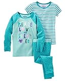 OshKosh B ' goshベビー女の子3 Piece Snug Fitコットンパジャマセット カラー: マルチカラー