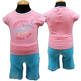 PUMA（プーマ）きらきらカットソー＆ハーフパンツ上下セット6/9ヶ月（ピンク×ブルー） [Baby Product] [Baby Product]