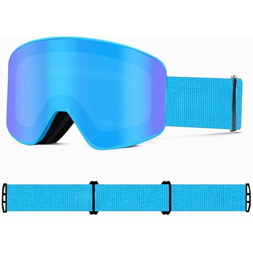 [ＡＸ] スキーゴーグル 子供 スノボ ゴーグル キッズ スキー 眼鏡 こども用 イタリア製曇り止めレンズ 眼鏡対応 OTG広視野 軽量