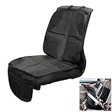 チャイルドシートマット チャイルドシート カバー 車保護シート シートプロテクター チャイルドシート 保護 マット クッション 滑り止め コンビ収納ポケット付き