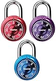 Master Lock 【正規輸入品】 ダイヤル式南京錠 3個入り 1533JATRI