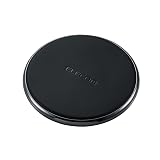 エレコム ワイヤレス充電器 急速 10W/7.5W/5W出力 置くだけ充電 Qi認証 Type-C入力 卓上 薄型 滑り止めパッド C-Cケーブル付き [iPhone SE3/SE2/13/12、AirPods、Galaxy、Xperia等 各種対応] ブラック W-QA20BK