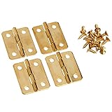 4個入りセット 蝶番 ドアのヒンジ　キャビネットドアハード ウェアヒンジ 手芸 手作り パーツ 金具 2.3*1.9cm ネジに付き ゴールデン