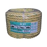 ユタカメイク KPロープ 12mm×30m 3ッ打 万能パック KP1230 片端サツマ加工 輪加工 コンパクト 扱いやすい 結束 作業用 農園芸
