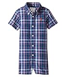 Ralph Lauren Baby Boy Plaid Shortallブルー/オレンジマルチ６M（60～68ｃｍ） UPC: 190618219649