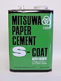 福岡工業 ミツワ ペーパーセメント Sコート4L缶 3800ml 【HTRC 3】