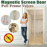 磁気スクリーンドア、フルフレームVelcro 5サイズAvaliableてドアをFits up to 46 " x82、" 34 " x82、" 34 " x98、" 36 " x82、" 36 98