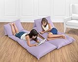 Sweet Jojo Designsラベンダーパープルキッズティーン床枕ケースLoungerクッションカバー(枕は含まれません