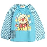 アンパンマン スモック ベビー キッズ 子供用 ベビーエプロン キッズエプロン サックス 95cm
