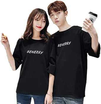 Amazon ジュタオピン ペアルック カップル Tシャツ お揃い 服 Tシャツ レディース 夏 大きいサイズ カップル T シャツ 五分袖 黒 白 シンプル ゆったり アウトドア メンズ 通販