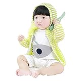 【SEBLES】ユニセックス ベビー 赤ちゃん フード付 ジャケット ジャンパー カーディガン ボーダー 日焼け防止 UVカット 紫外線 可愛い(グリーン,100)