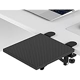 エルゴノミックデスクエクステンダートレイ クランプオン取り付け キーボード引き出し テーブルマウントアームレストシェルフスタンドスライド パソコンでの肘と腕のサポート