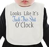 Looks Like It's Fuck This Shit Slogan ネクタイを有する有機ビブ Medium