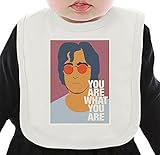 John Lennon quote ネクタイを有する有機ビブ Medium