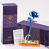 ZMAYA STAR 24K 金箔 盛り薔薇 花 バラ 贈り物 超豪華！ プレゼントとして、結婚祝い、出産祝い、贈り物、お誕生日、卒業、母親、恩師にも最適ですカード付き バレンタインデー 誕生日 プレ