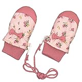 アスナロ（グローブ） スキーミトン 子供 女児 UZULAND スキー手袋 小花柄 スノーミトン1-2才 ピンク