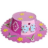 Domybestハンドメイド帽子 シックなモデリング ハンドメイドハットチャイルドDIYカラーハット 子供の芸術のおもちゃ カラフル あなたの赤ちゃんの実践能力を鍛える 赤ちゃんの注意を引くのに役立つ