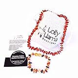Amber Teething Necklace & FREE Amber Bracelet- Genuine Baltic Amber Chip Bead by Lolly Llama - Cogna