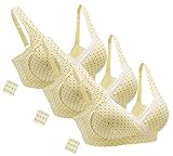 iLoveSIA (アイラブシア) マタニティ ブラジャー クロスオープン ノンワイヤー ブラカップ付 3枚セット 黄 LL(XXL実物サイズタグ)